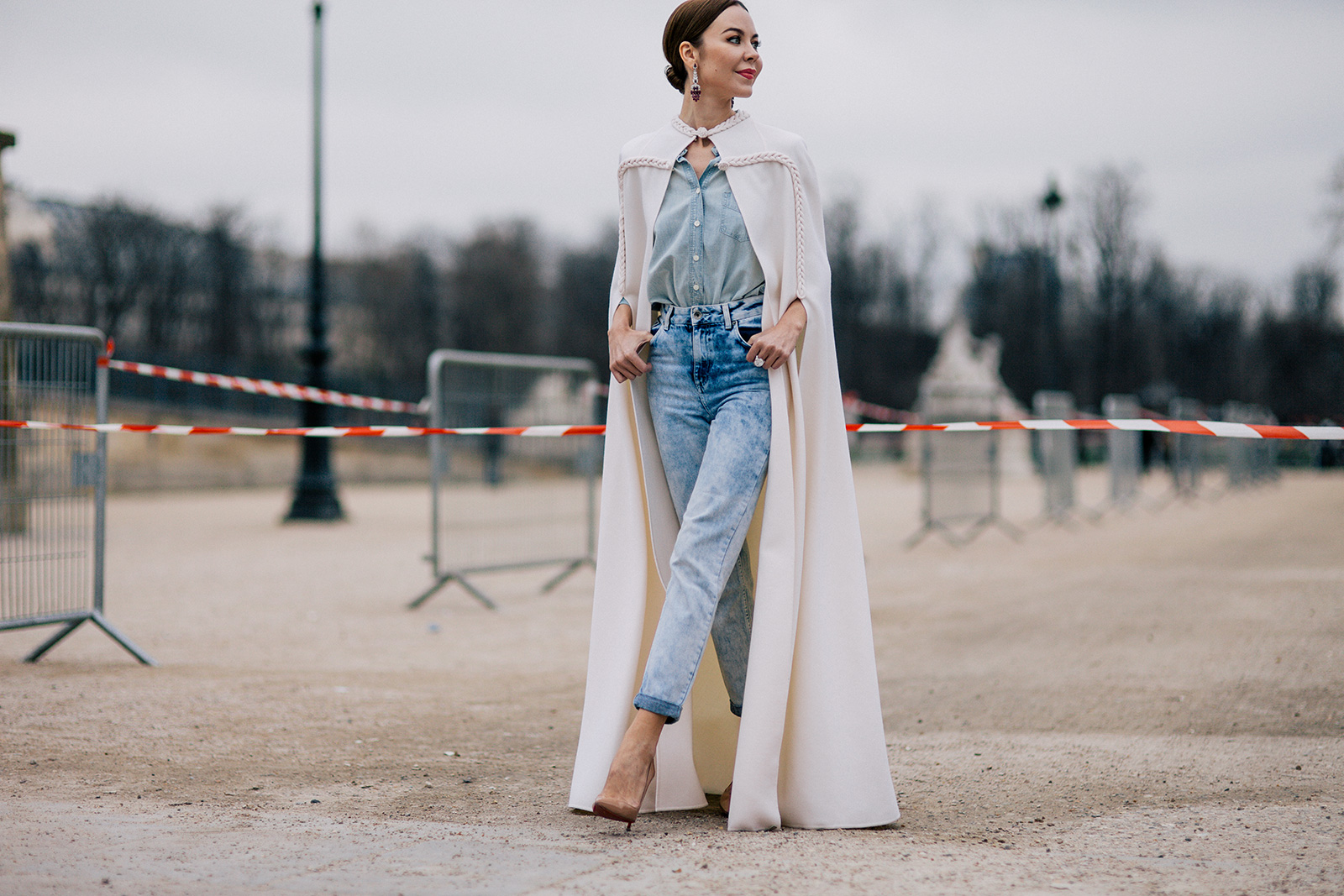 Ulyana Sergeenko before the Valentino Fall 2015 Fashion Show in Paris, France