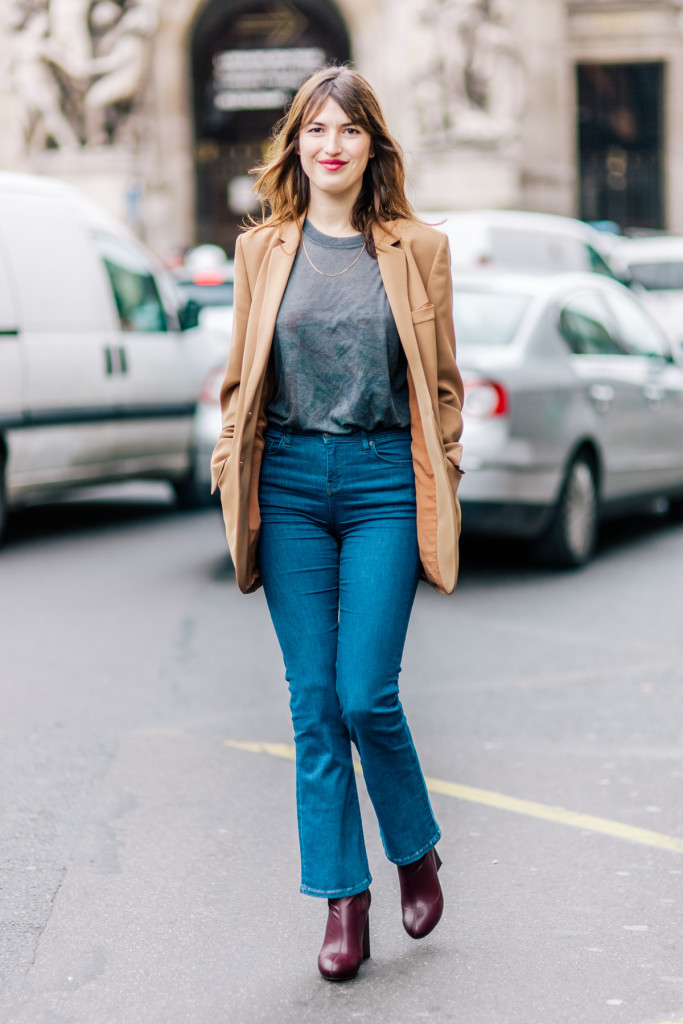 Jeanne Damas arrives at the Stella McCartney Fashion Show during Paris Fashion Week Fall/Winter 2015-2016 on March 9, 2015 in Paris, France