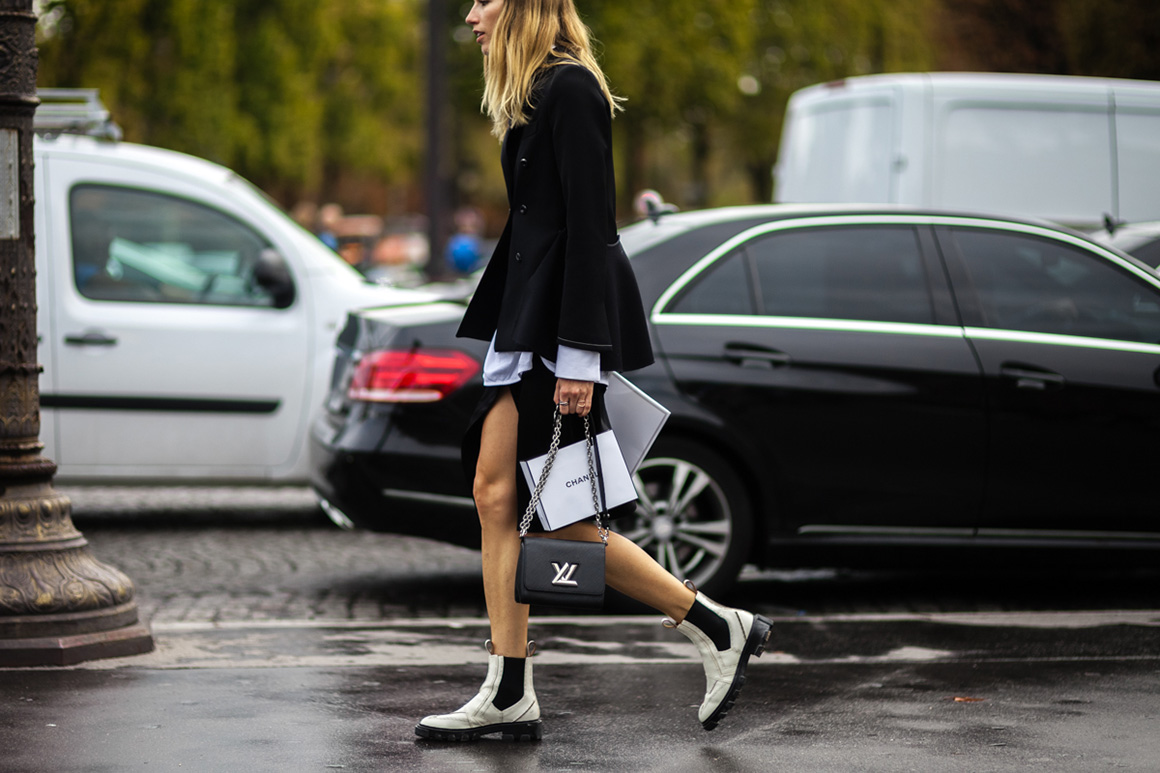 Veronika Heilbrunner after the Chanel fashion show in Paris, France