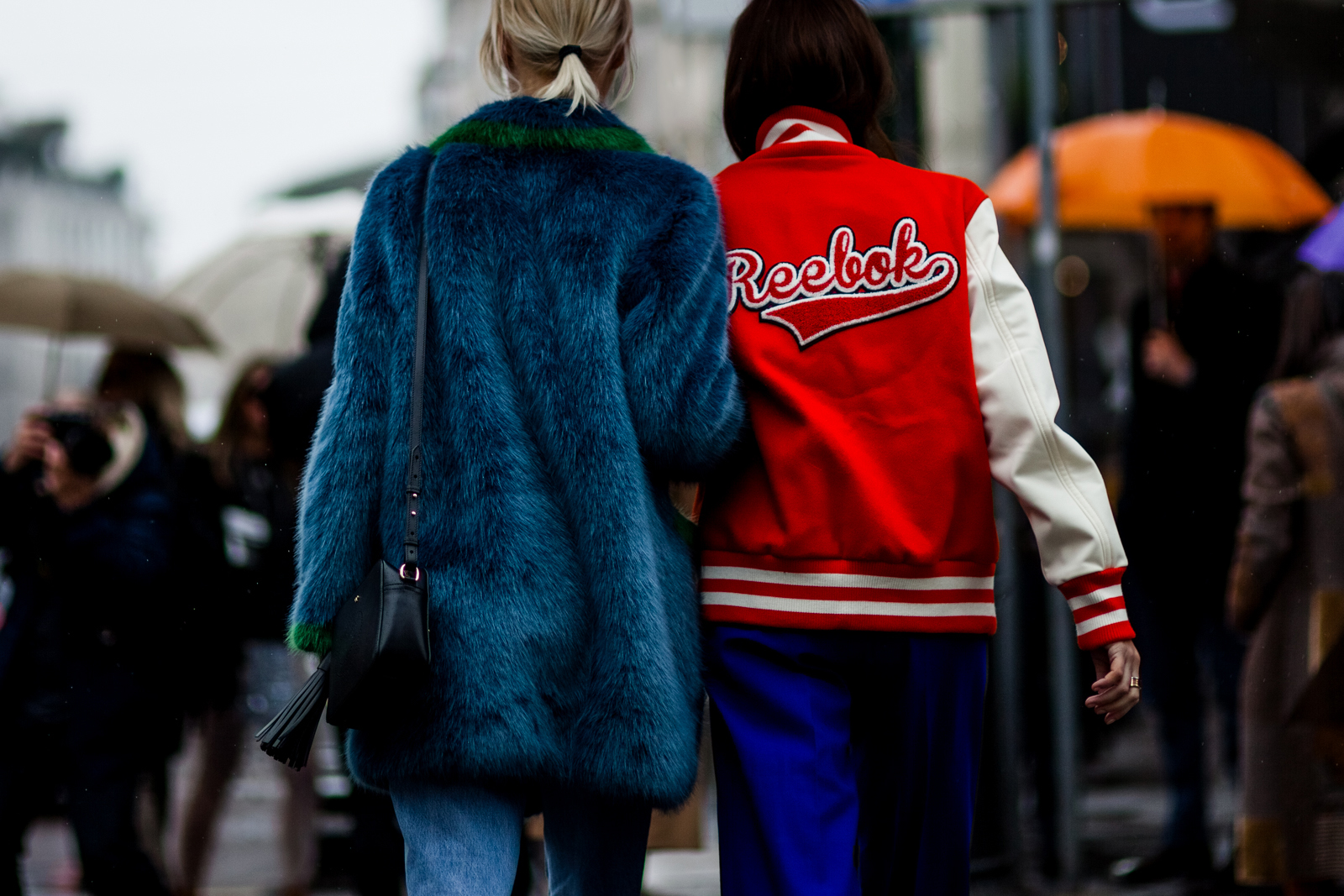 Linda Tol + Eleonora Carisi after a fashion show in Milan, Italy